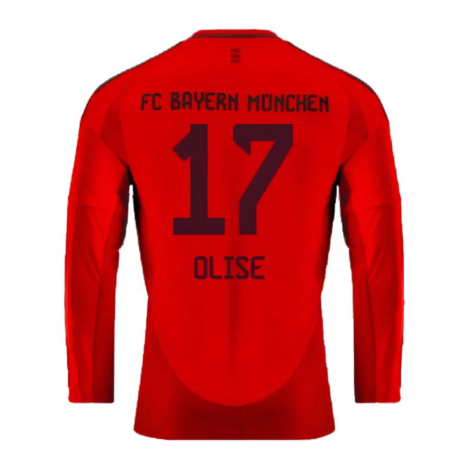 2024-2025 Bayern Munich Long Sleeve Home Shirt (Olise 17)-SoccerKits Hub | Buy Soccer Jerseys Online